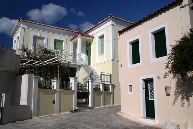 Typical houses in the Old Village backstreets 